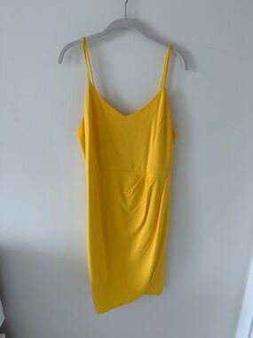 Bright Yellow Spaghetti-Strap Mini Dress